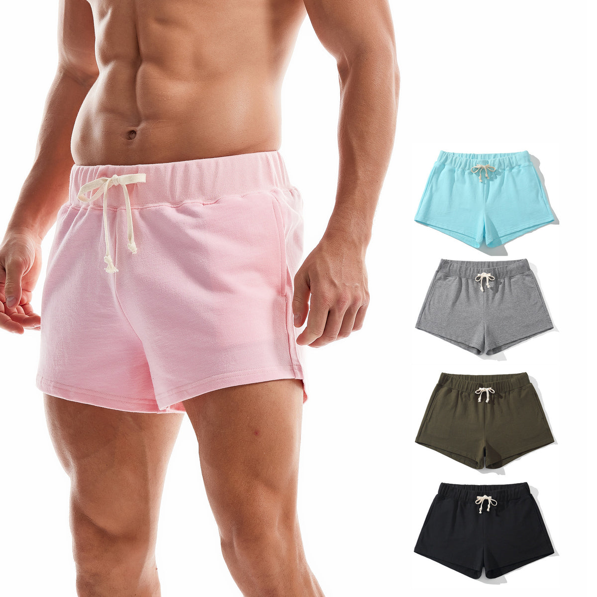 Men's Casual String-Tie Running Workout Shorts