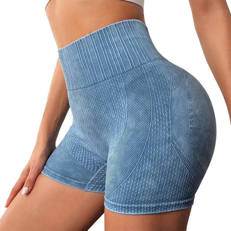Women's Ribbed Knitted Quick-Dry Butt-Lifting Fitness Shorts