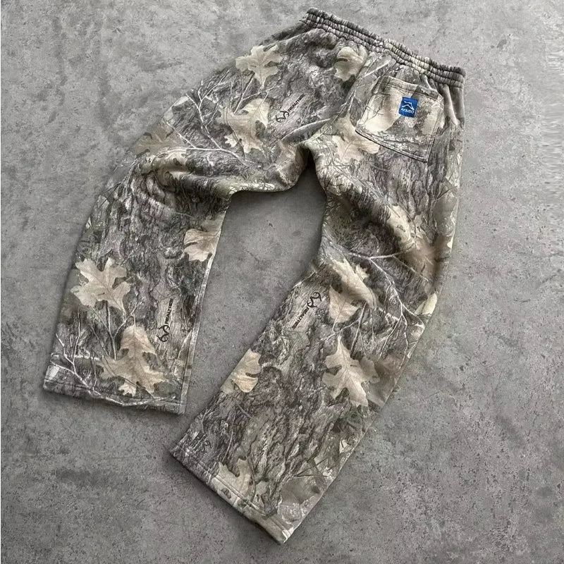 Y2K Streetwear Camouflage Pattern Baggy Sweatpants Unisex