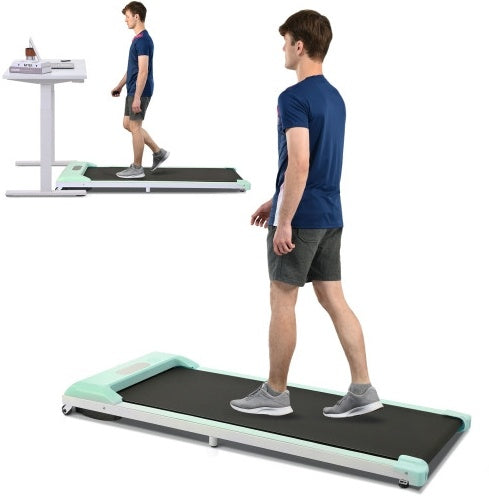 2-In-1 Under Desk Electric Treadmill 2.5HP, Remote Control, Display, Walking Jogging Running Machine Fitness Equipment For Home Gym Office