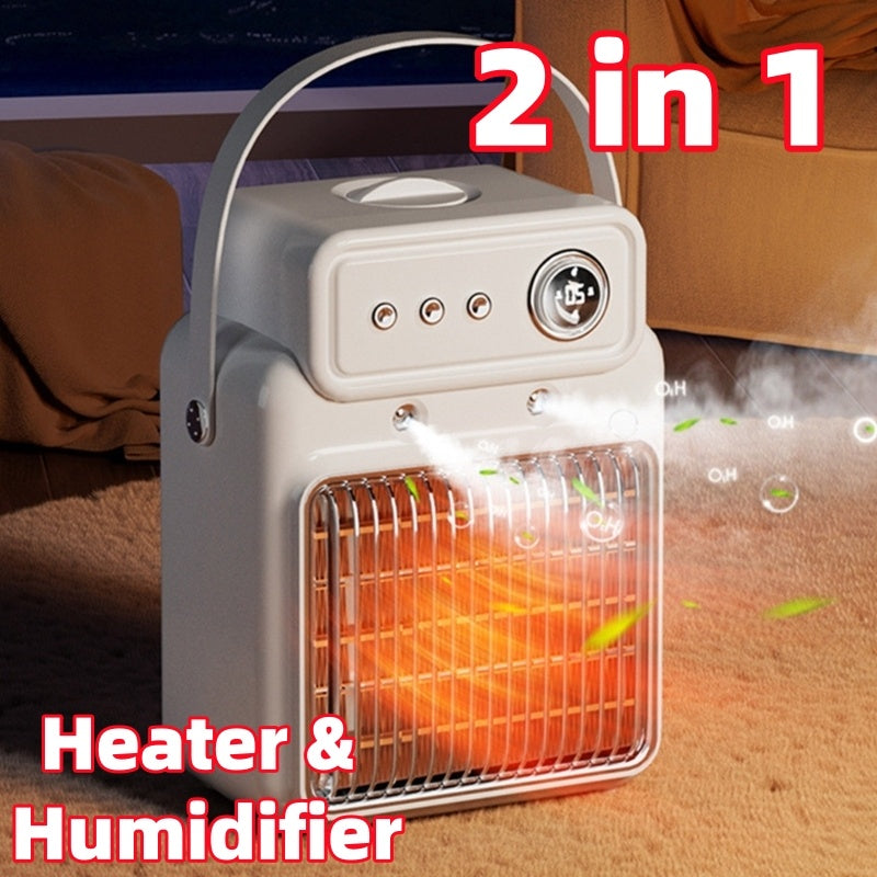 1200W 2-in-1 Humidifying Room Heater w/ Overheating Protections