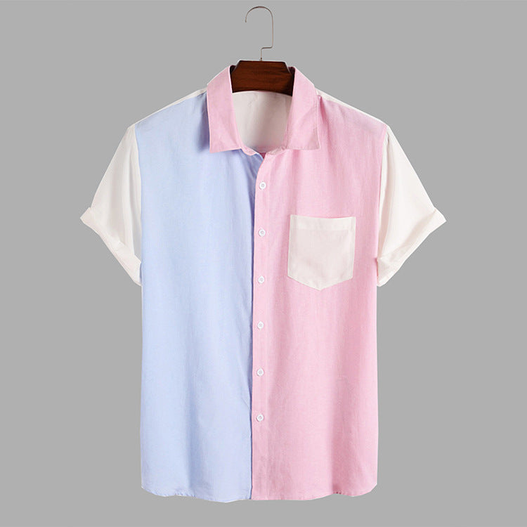 Colorblock Prep Button Up Shirt