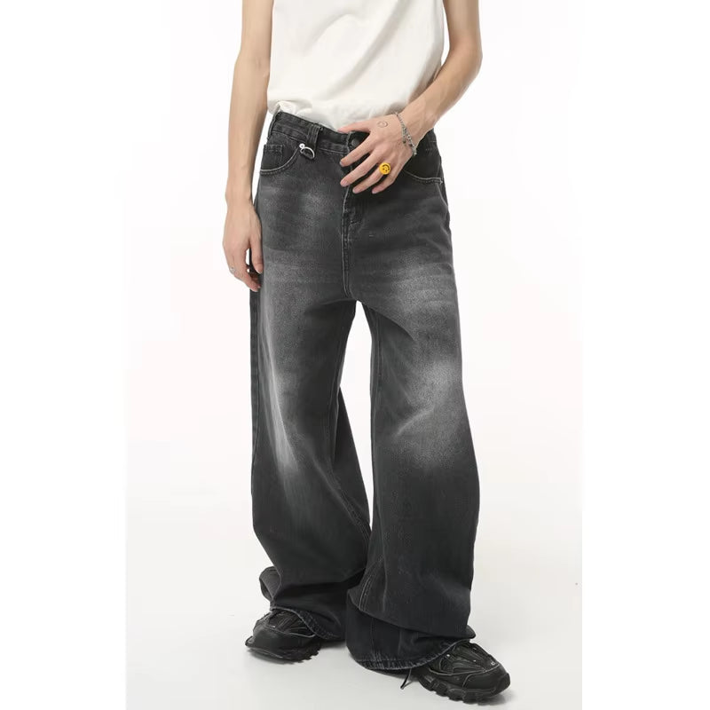 Men's Retro Y2K High Street Wide Leg Loose Denim Pants 