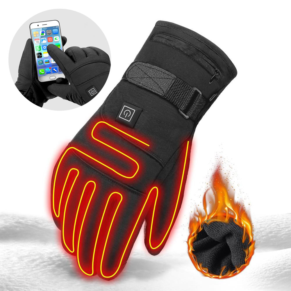 Electric Heated Touch Screen Biker Gloves