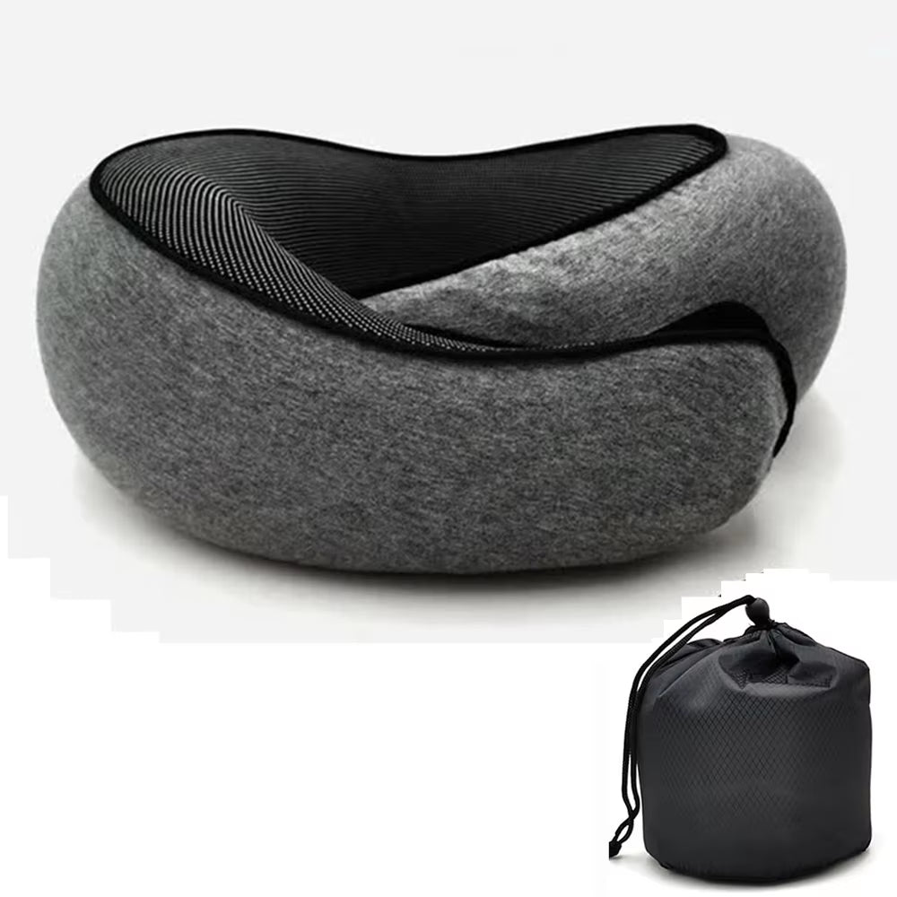 Travel Neck Memory Foam U-Shaped Snail Pillow 