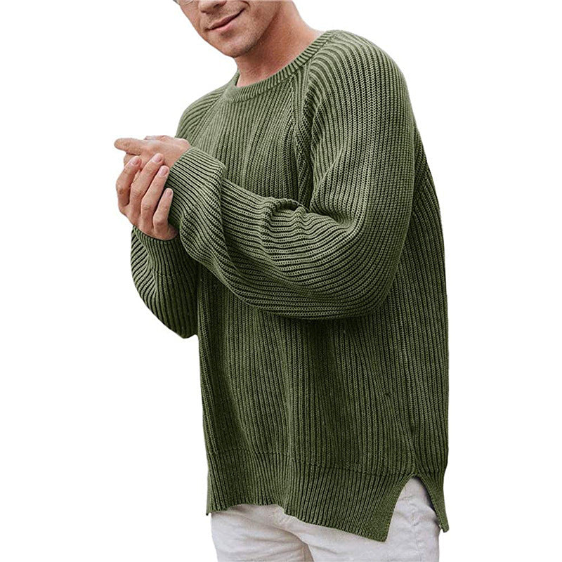 Ribbed Pullover Wool Sweater