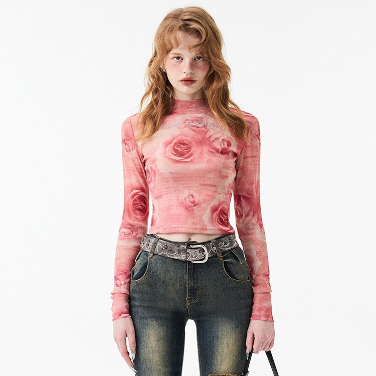 Premium Reversable Mesh Bottoming Floral Shirt