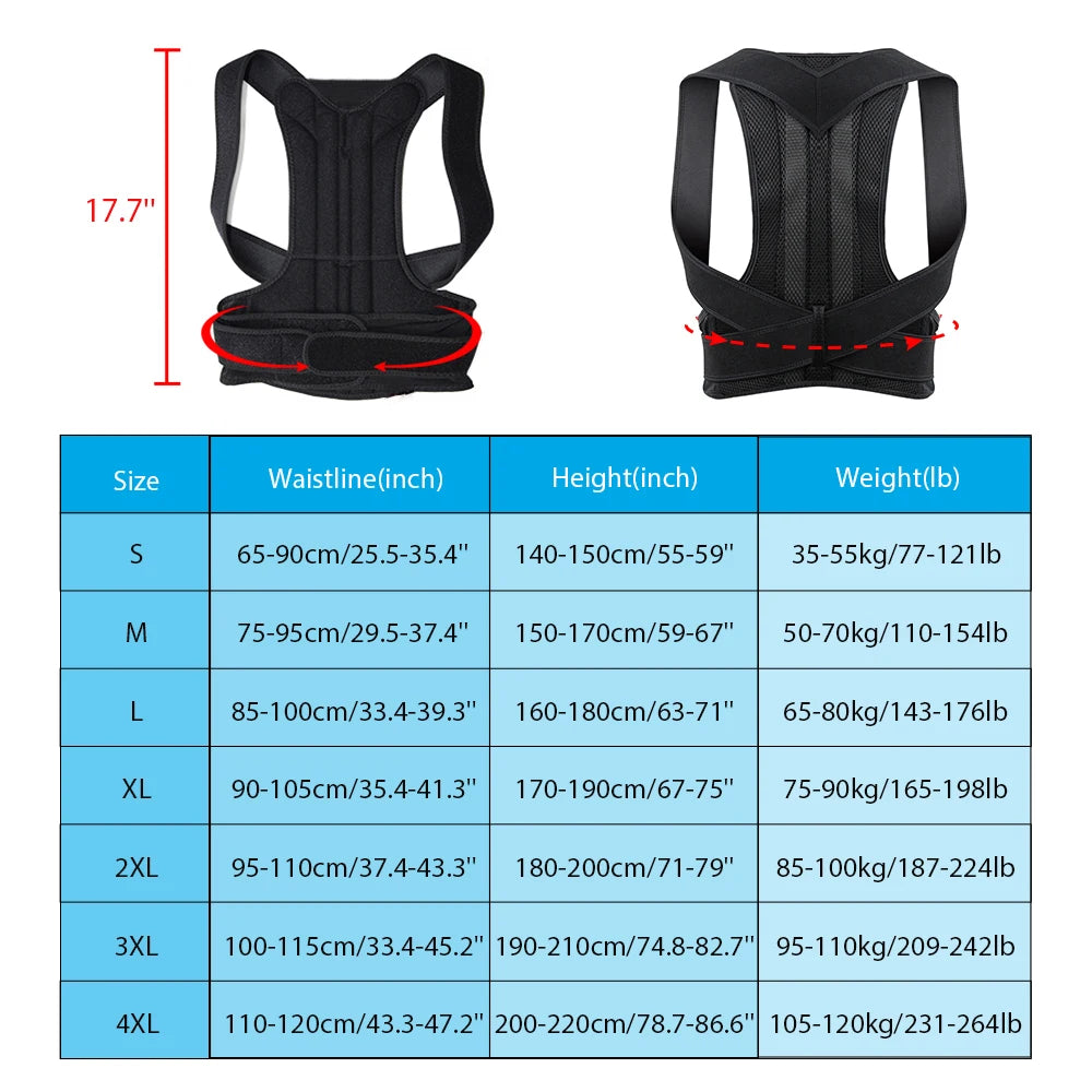 Back Brace Posture Corrector for Lumbar Support 