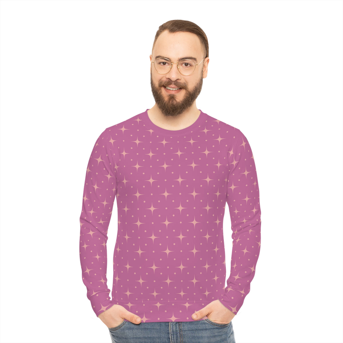 Star Lit Light Weight Sweatshirt - Pink/Pink, Unisex