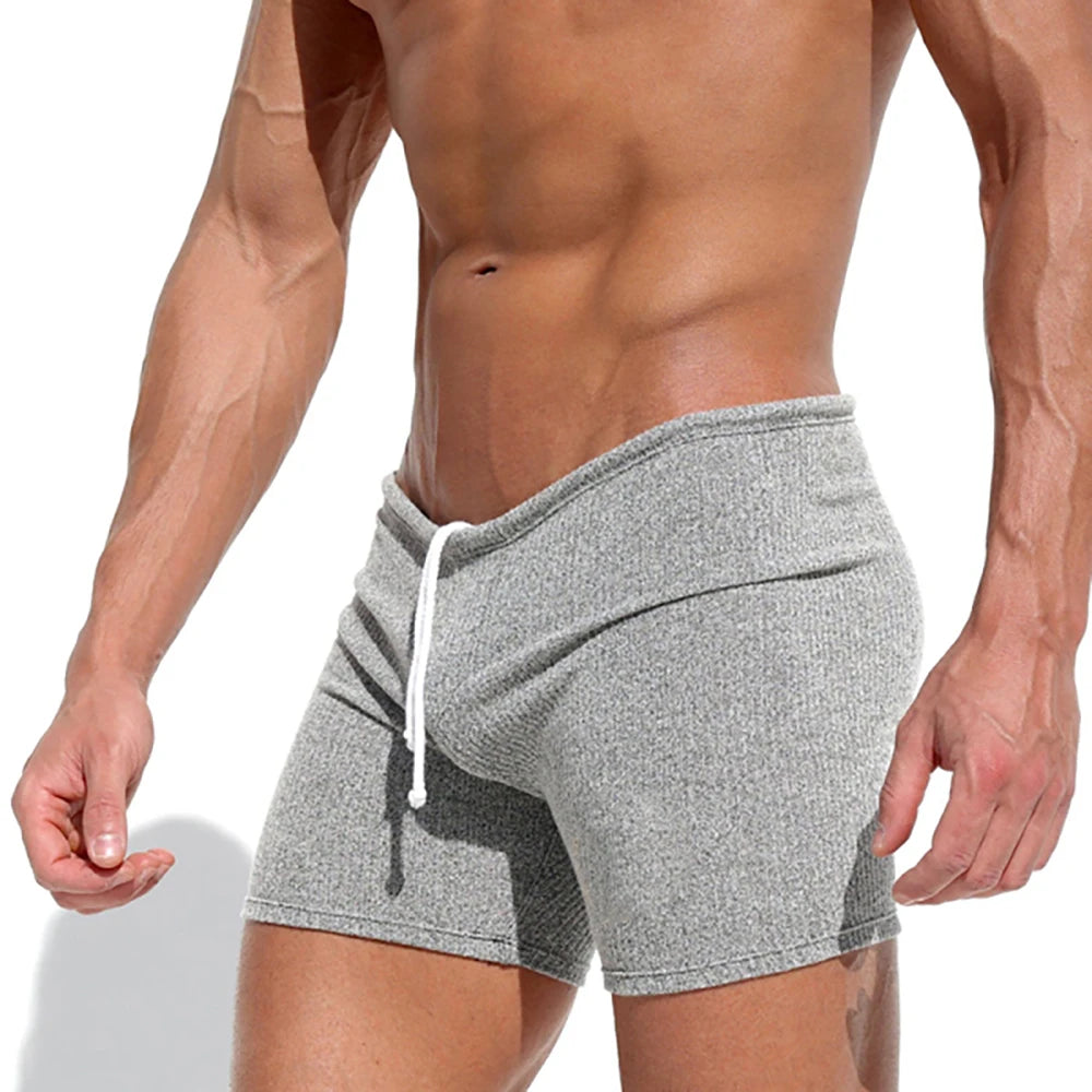 Casual Knitted Drawstring Sport Shorts