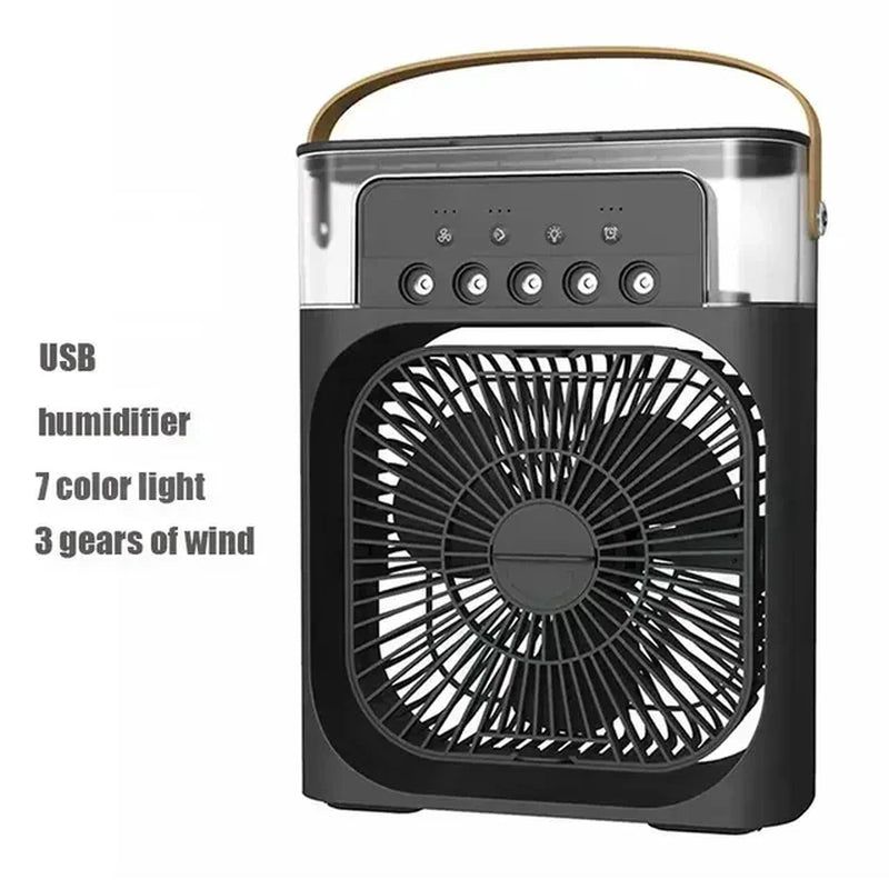 LED 3-in-1 Functioning USB Compatible Portable Air Conditioner Fan Humidifier 