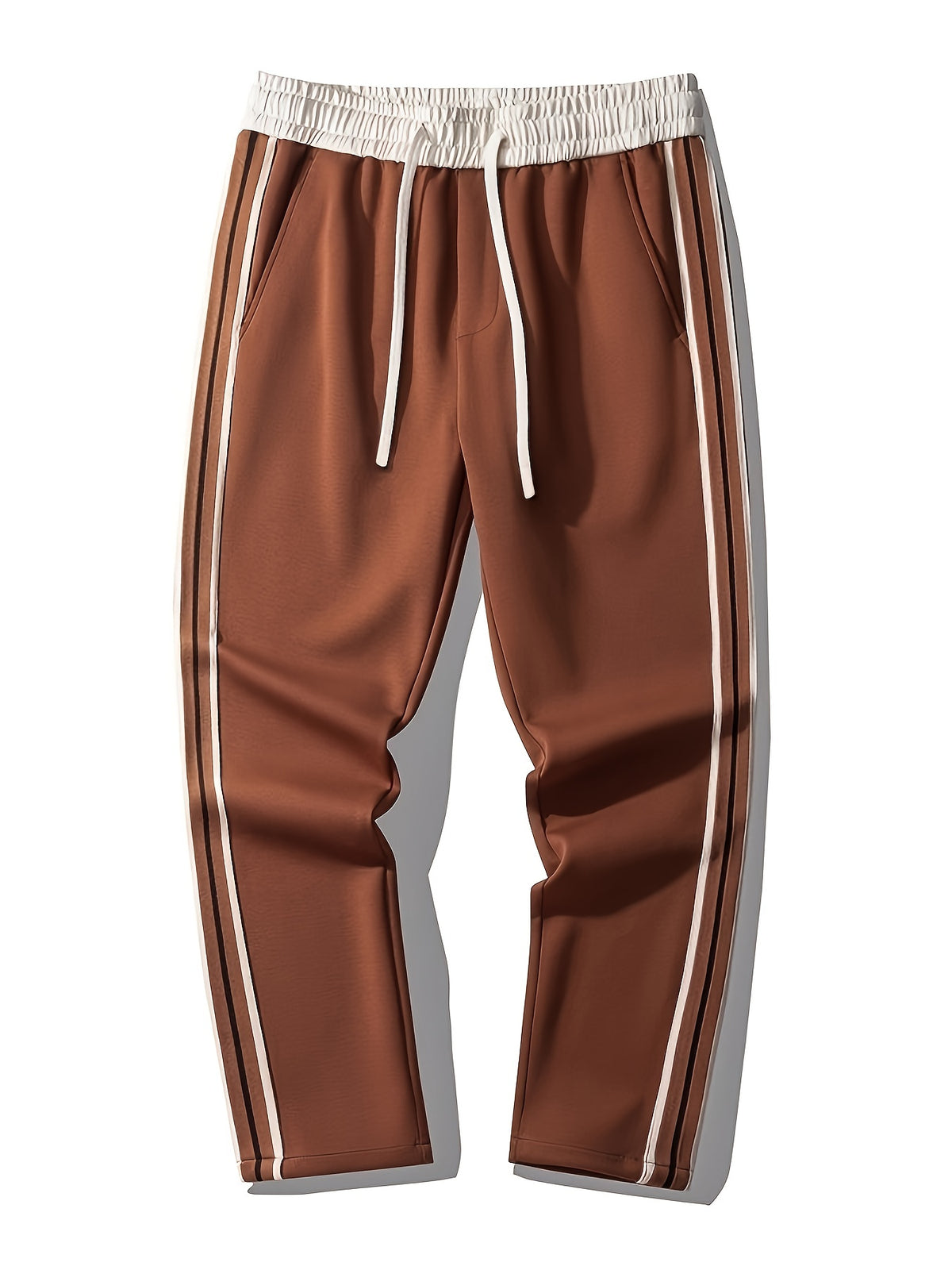 Men's Retro Striped Back Pocket Sport Sweatpants