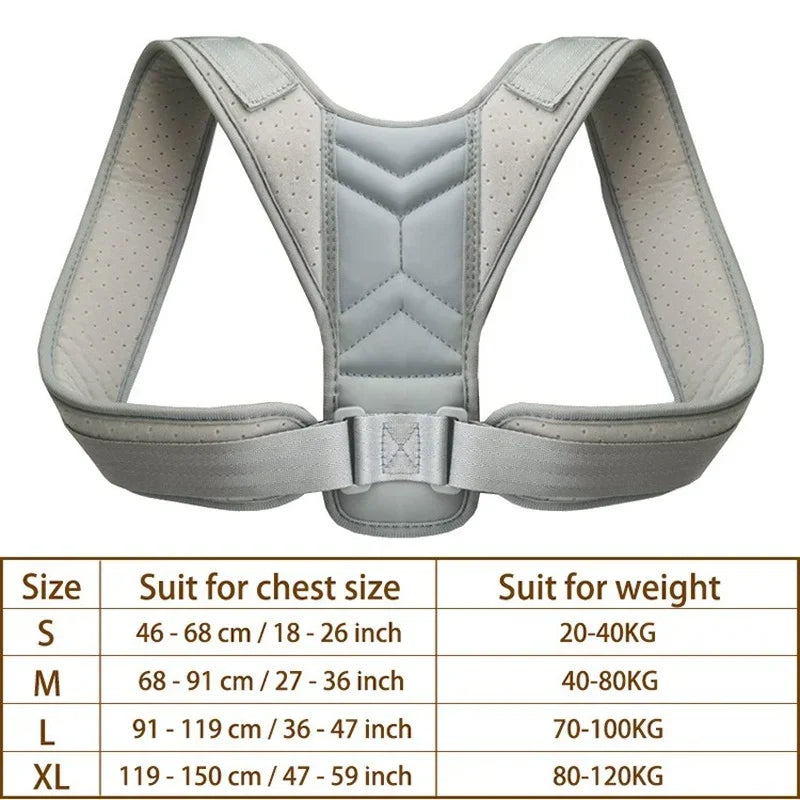 Adjustable Upper Back and Shoulder Posture Corrector Belt 