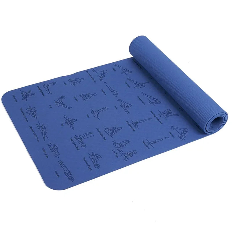 TPE Foam Anti-Skid Fitness Yoga Poses Mat 