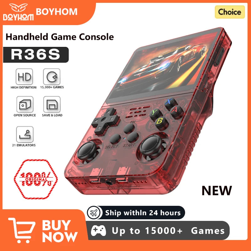 Retroboy Handheld Game Console Linux System - 3.5 Inch IPS Screen 64GB, 128GB Games Installed