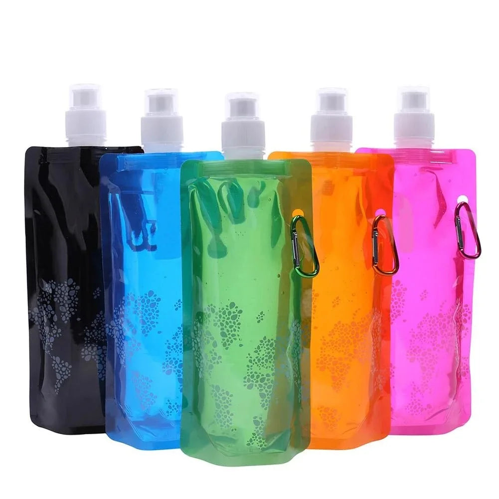 Portable Ultralight Foldable Silicone Water Bag Bottle 