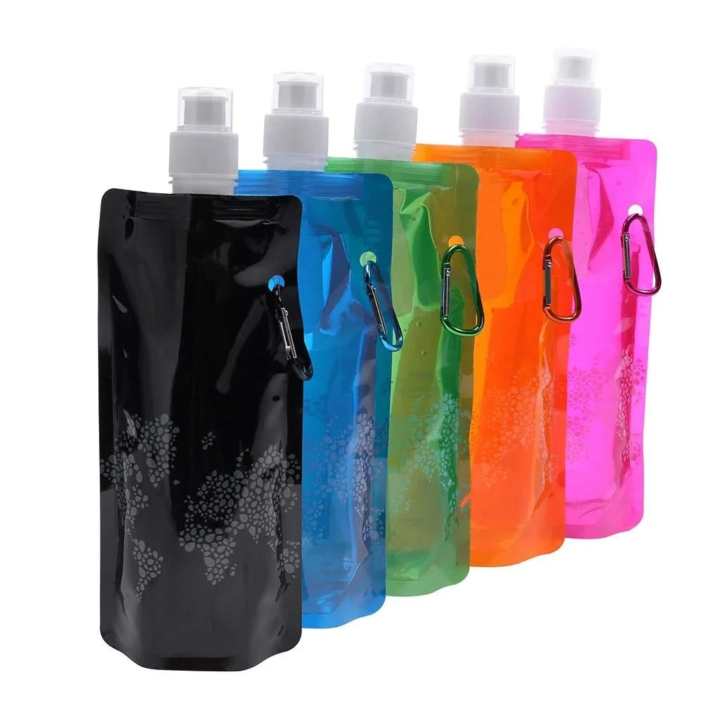 Portable Ultralight Foldable Silicone Water Bag Bottle 