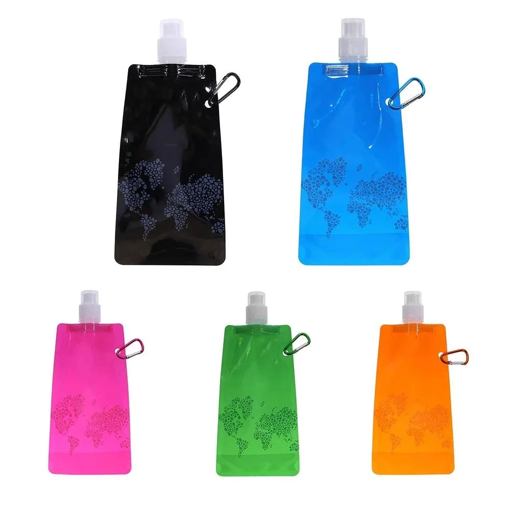 Portable Ultralight Foldable Silicone Water Bag Bottle 