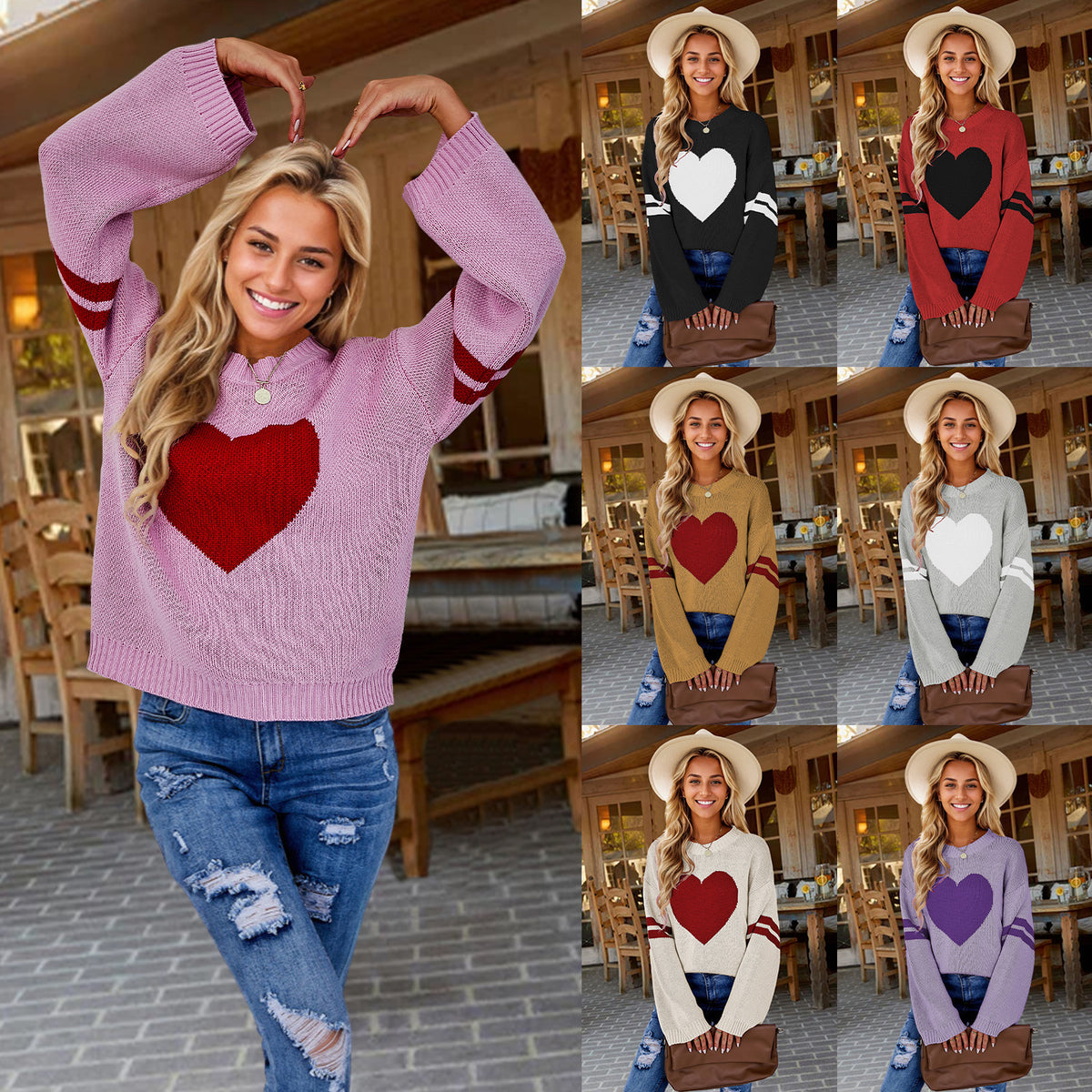 Pullover Long Sleeve Love Sweater