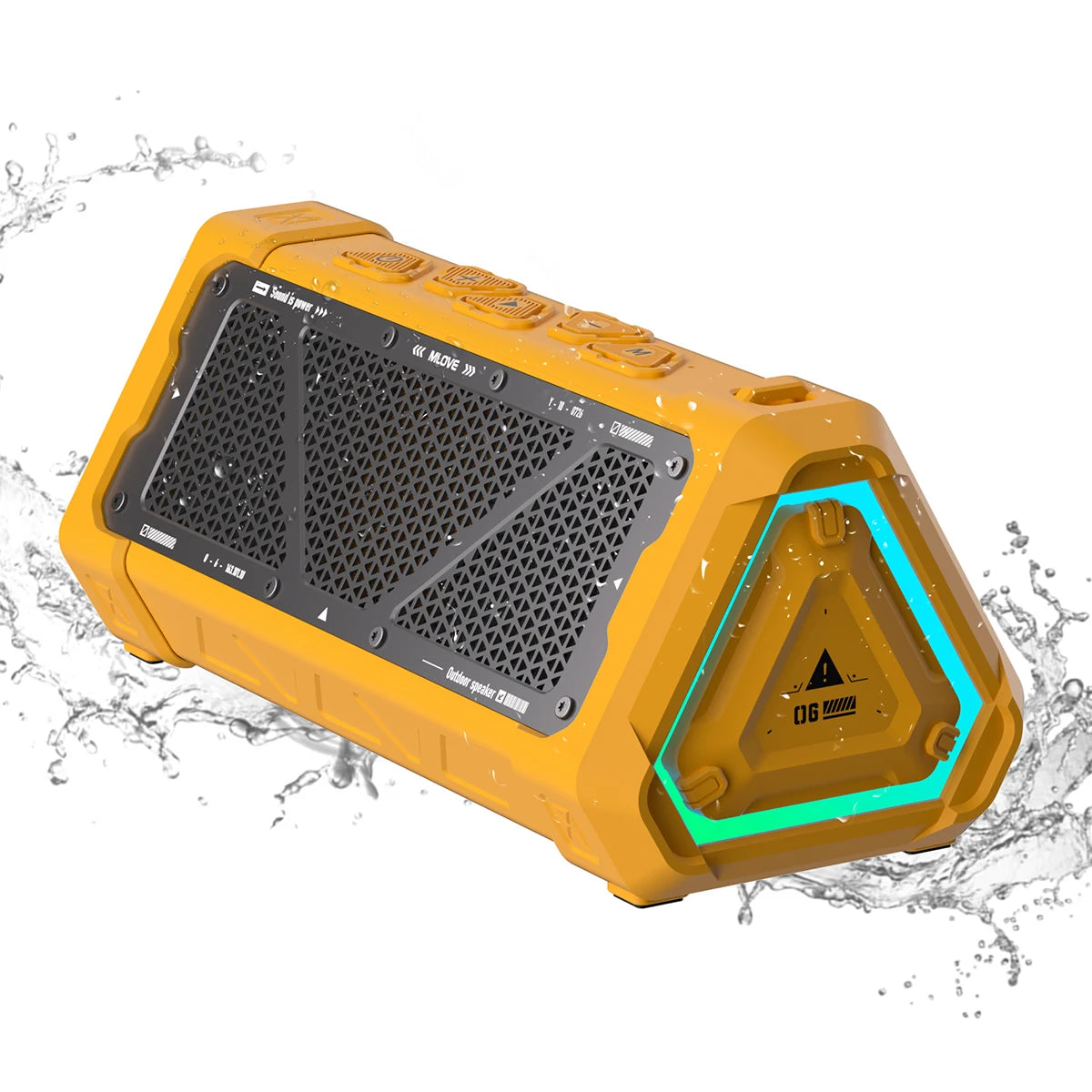 Powerful P3 Outdoor Bluetooth Speaker - 40W Stereo Sound, IPX7 Waterproof, Bluetooth 5.3, Micro SD Card & RGB Light