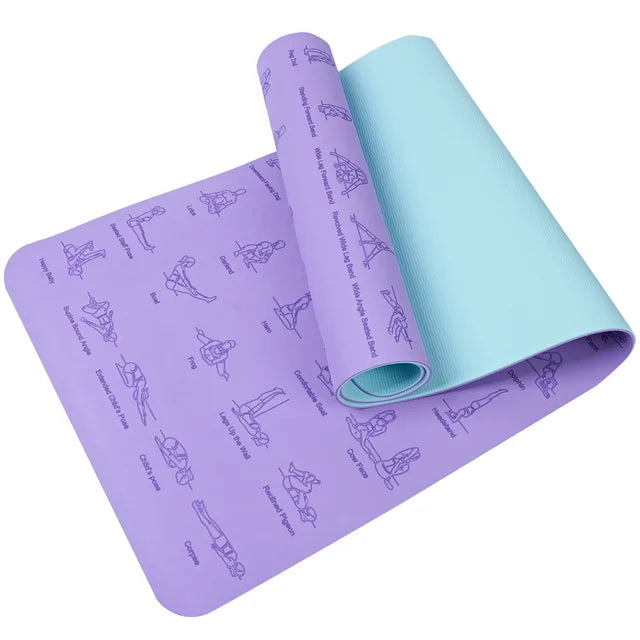 TPE Foam Anti-Skid Fitness Yoga Poses Mat 