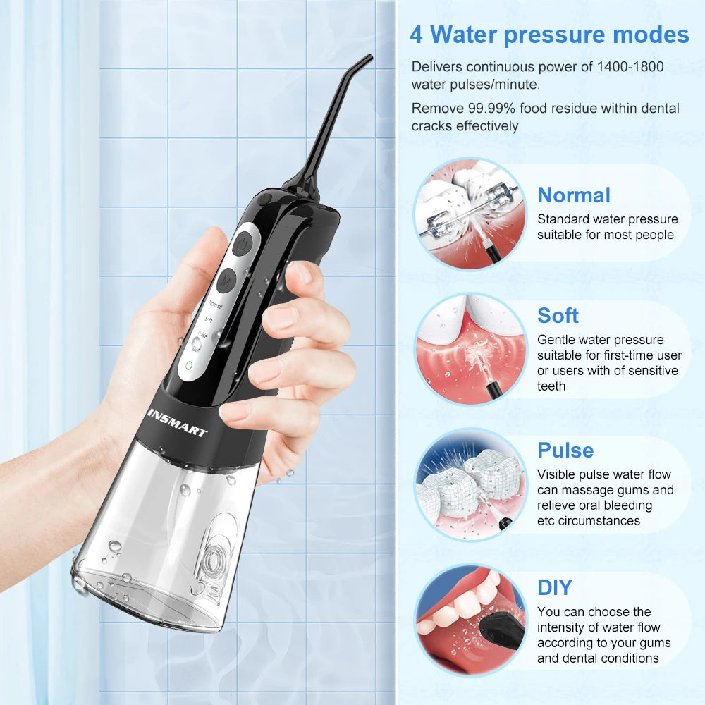 Portable 300ML Jet Water Oral Irrigator Dental Flosser Teeth Cleaner