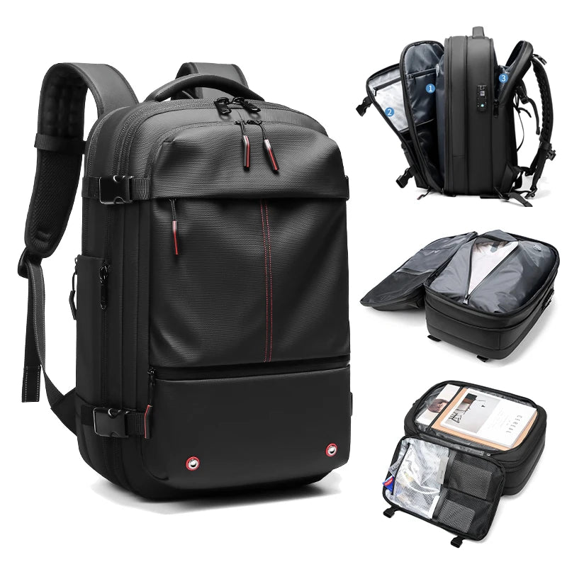 17 Inch Large Capacity Code Lock Laptop Travel Backpack 