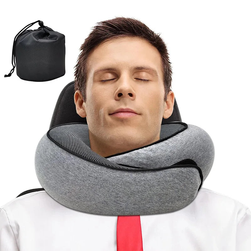 Travel Neck Memory Foam U-Shaped Snail Pillow 