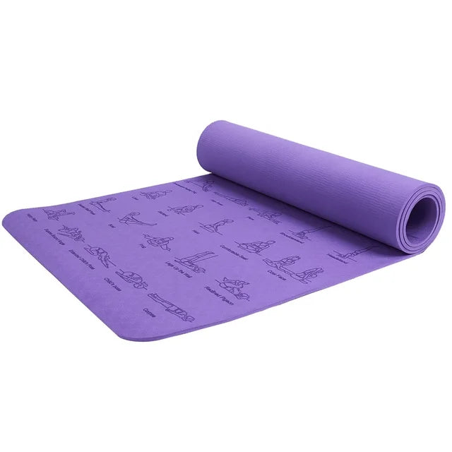 TPE Foam Anti-Skid Fitness Yoga Poses Mat 