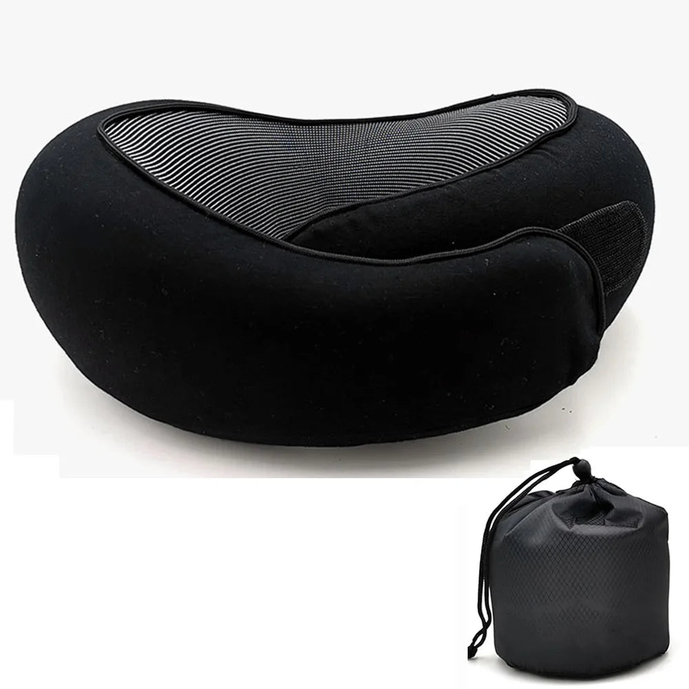 Travel Neck Memory Foam U-Shaped Snail Pillow 