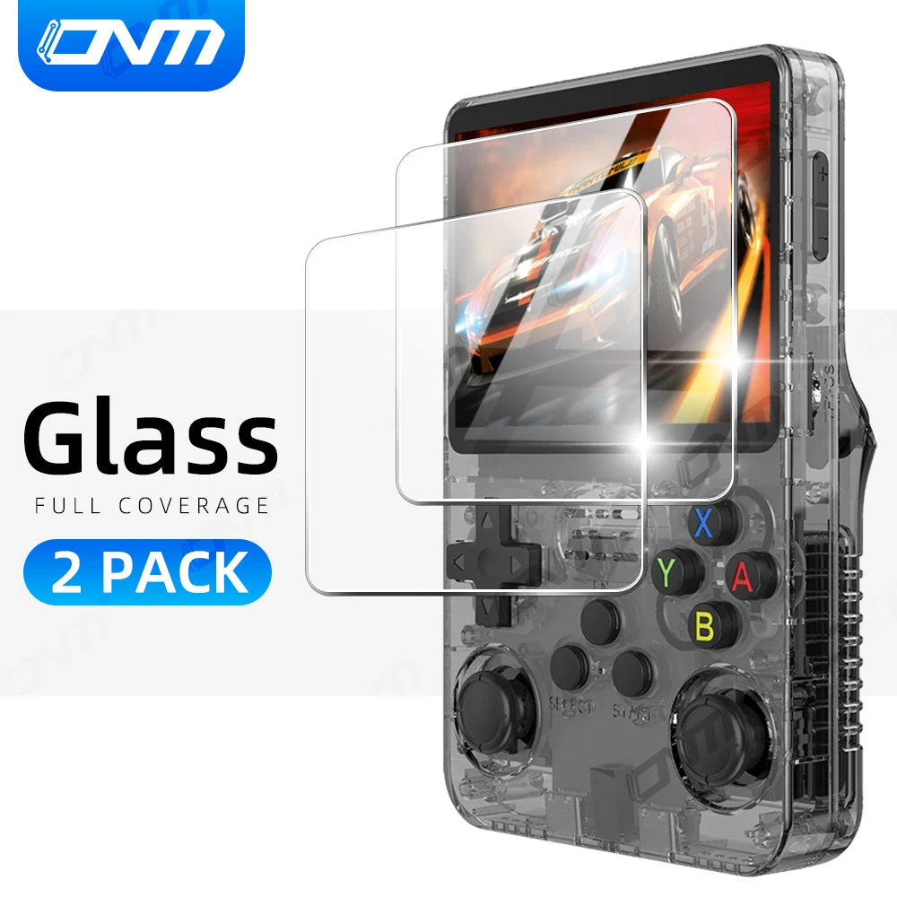 Anti-Scratch Tempered Glass Screen Protector for R36S Game Console 