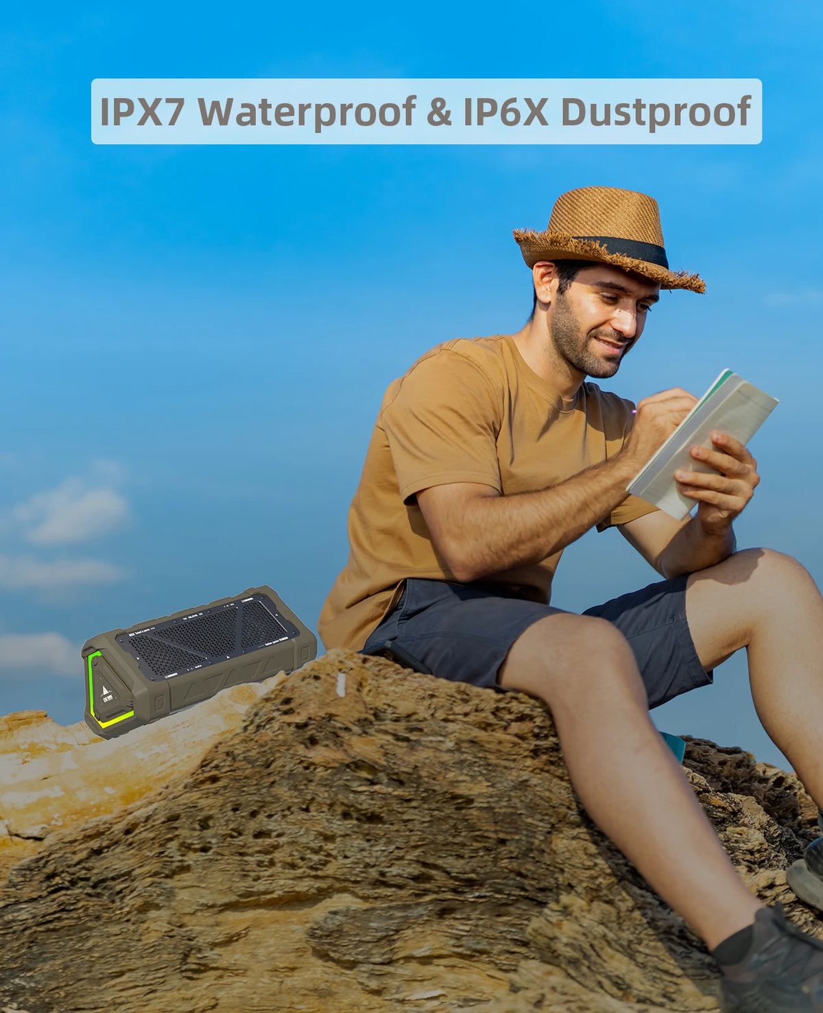 Powerful P3 Outdoor Bluetooth Speaker - 40W Stereo Sound, IPX7 Waterproof, Bluetooth 5.3, Micro SD Card & RGB Light