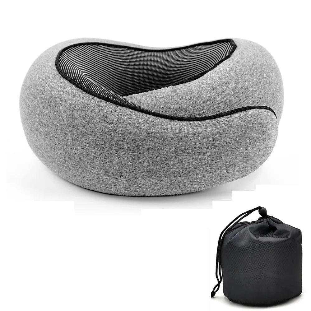 Travel Neck Memory Foam U-Shaped Snail Pillow 