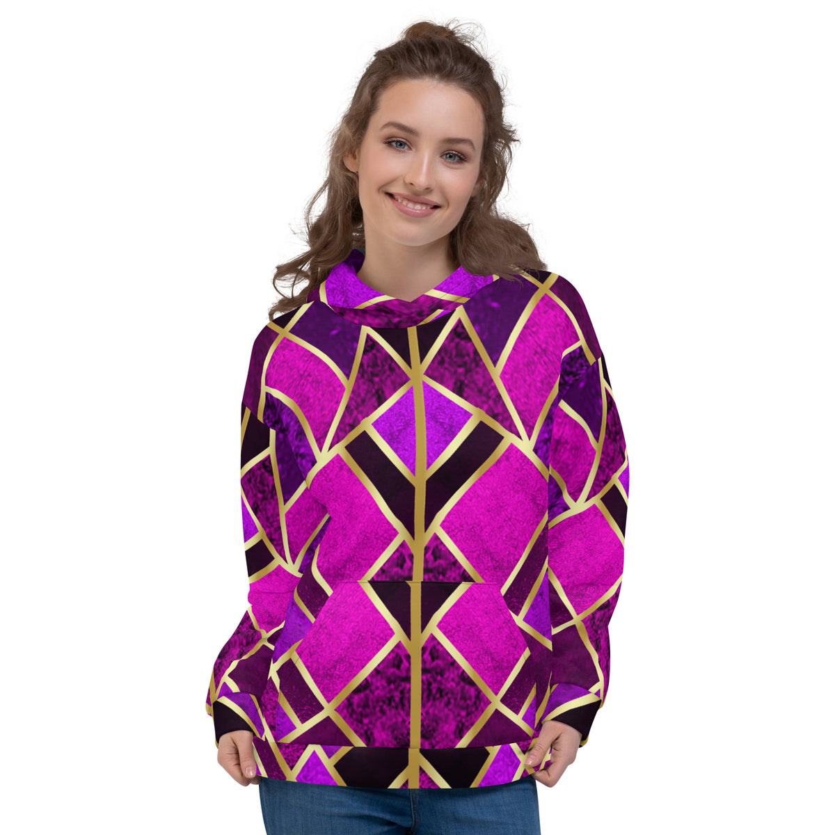 The 1920's Deco Art Hoodie - Pink/Purple