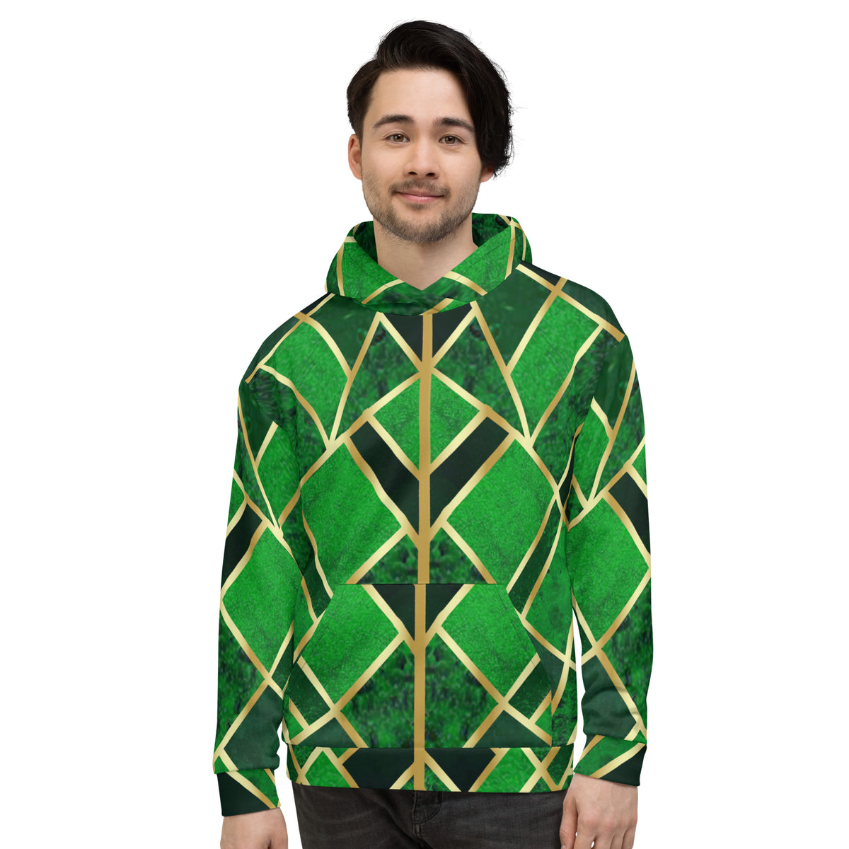 The 1920's Deco Art Hoodie - Emerald Green