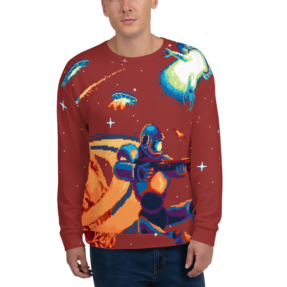 Gamer's Pixelverse Sweatshirt - Red