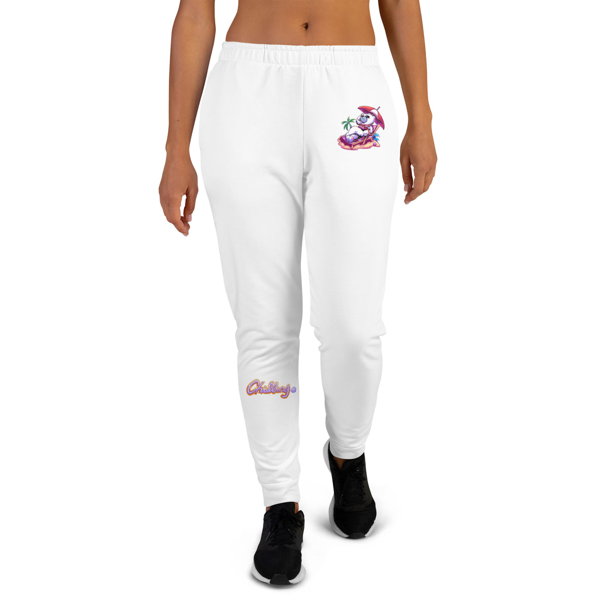 Tropical Chilling Joggers - White, Women's Fit