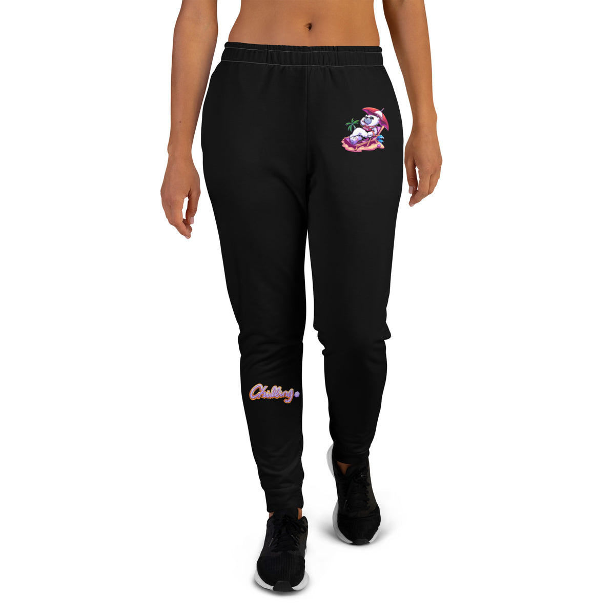 Tropical Chilling Joggers - Black, Women's Fit