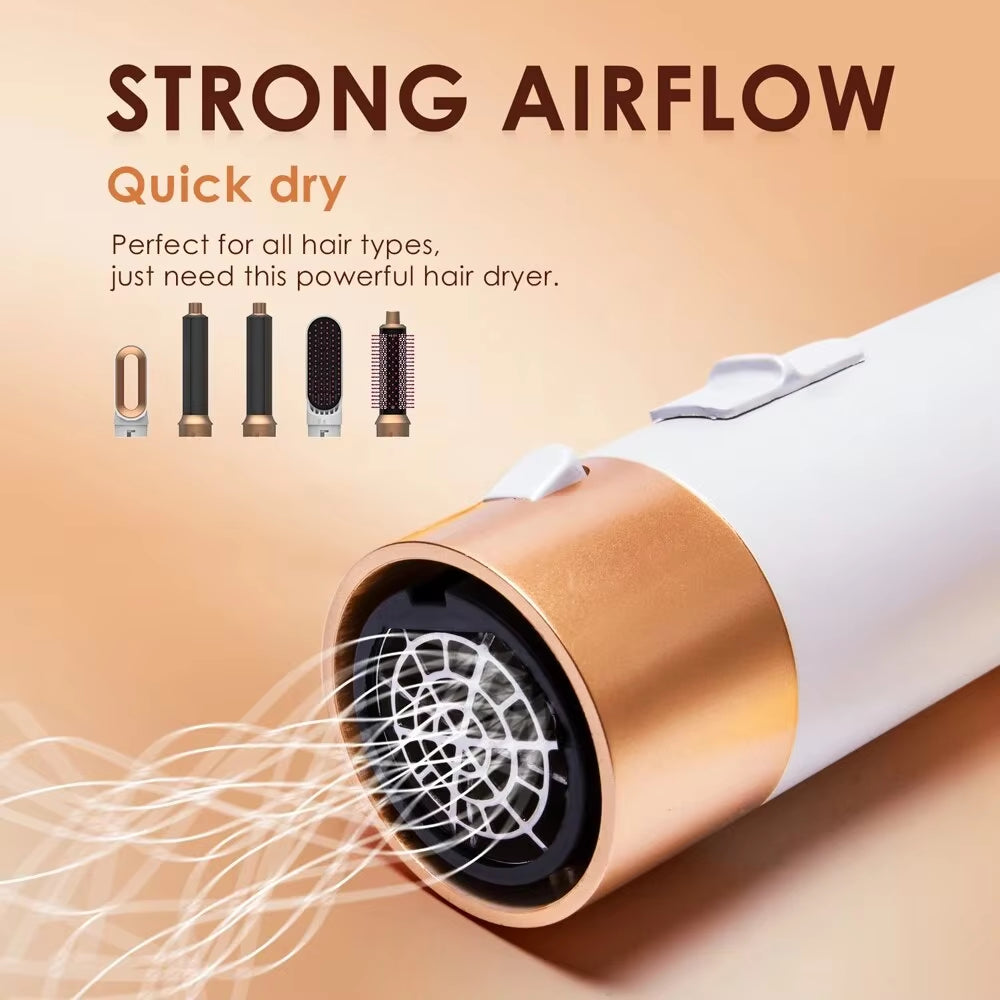 Professional 1000W Air Hair Styler 5-in-1 For Hair Curling Straightening Drying