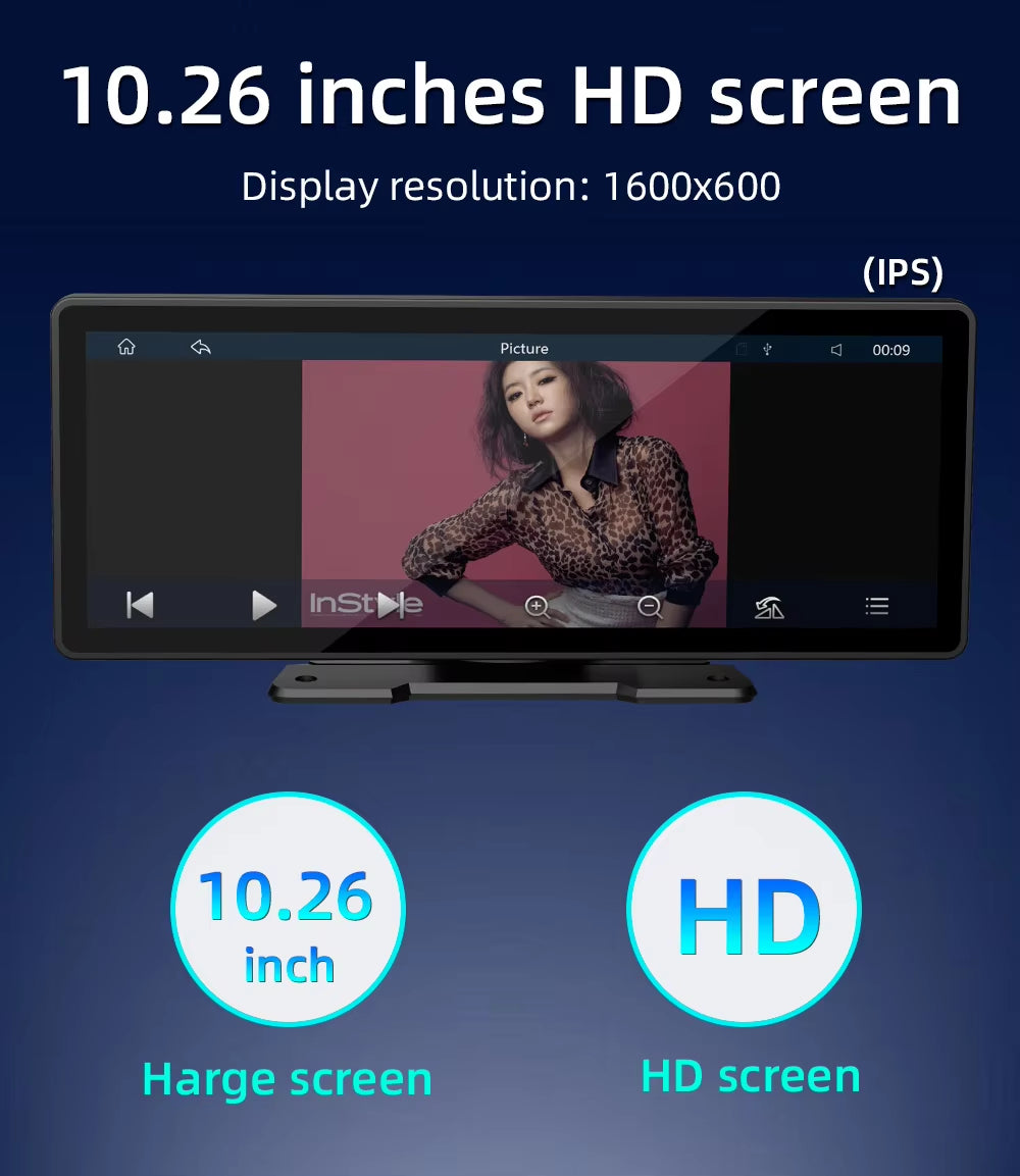 Universal 10.26” Car Screen WiFi Multimedia Video Player For CarPlay and Android