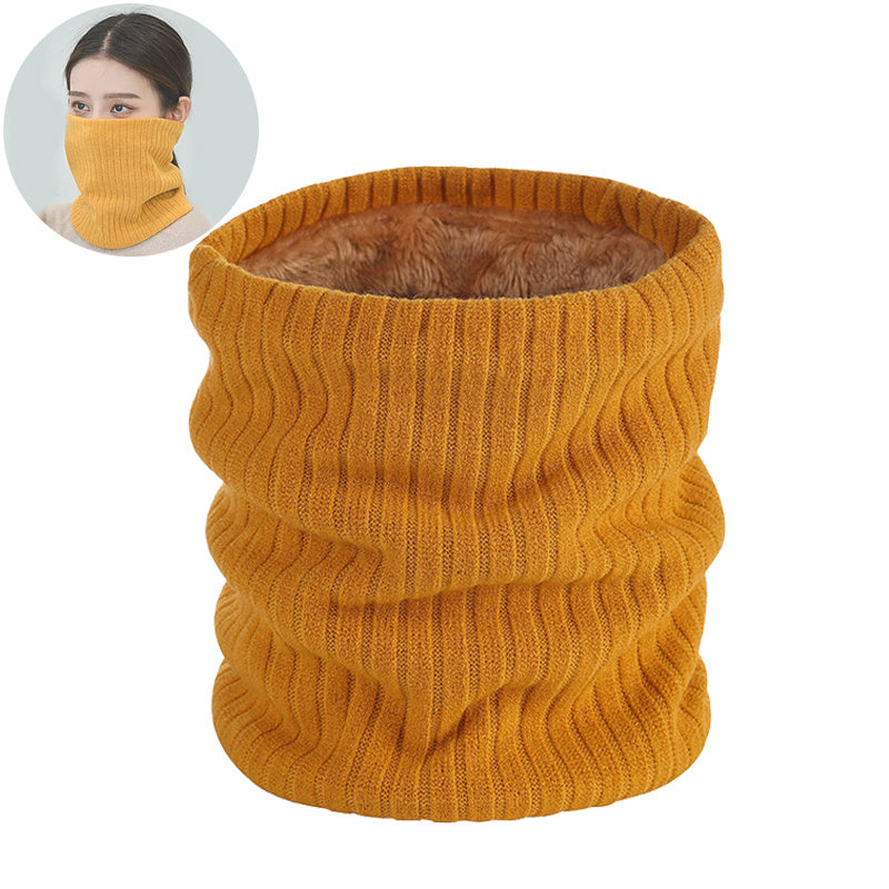 Thickened Knit Velvet Plush Mask Scarf