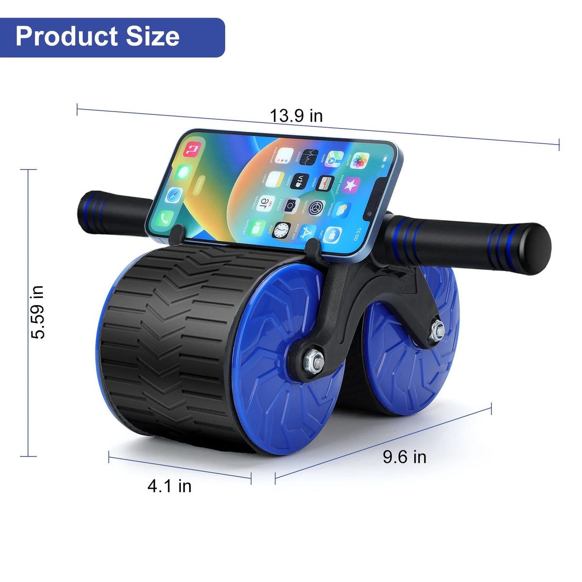 Phone Holding Automatic Rebound Abdominal Wheel 