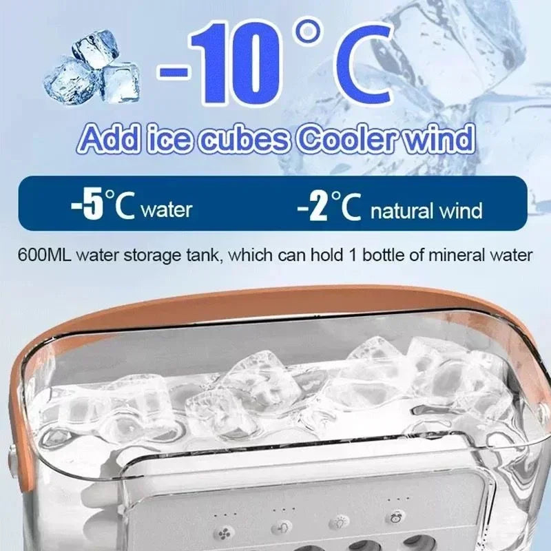 LED 3-in-1 Functioning USB Compatible Portable Air Conditioner Fan Humidifier 