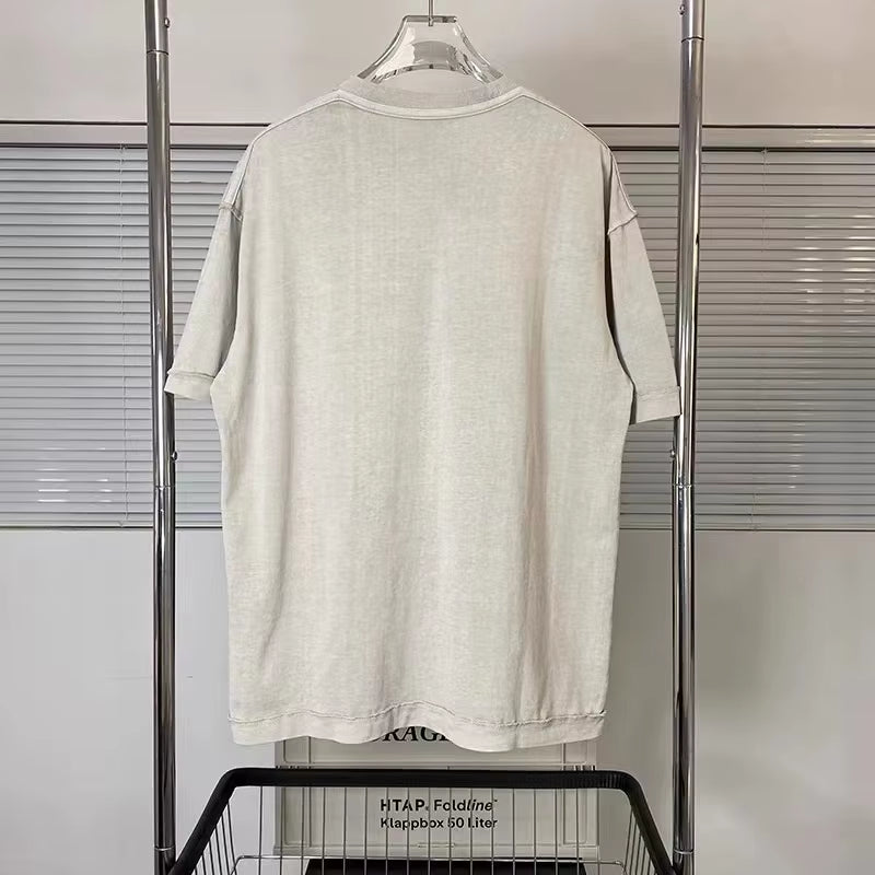 Chalk Mask Print Oversized Vintage Tee 