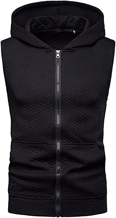 Men's Sleeveless Hoodie Sports Vest