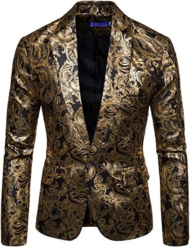 Mens Paisley Tuxedo Slim Fit Jacket