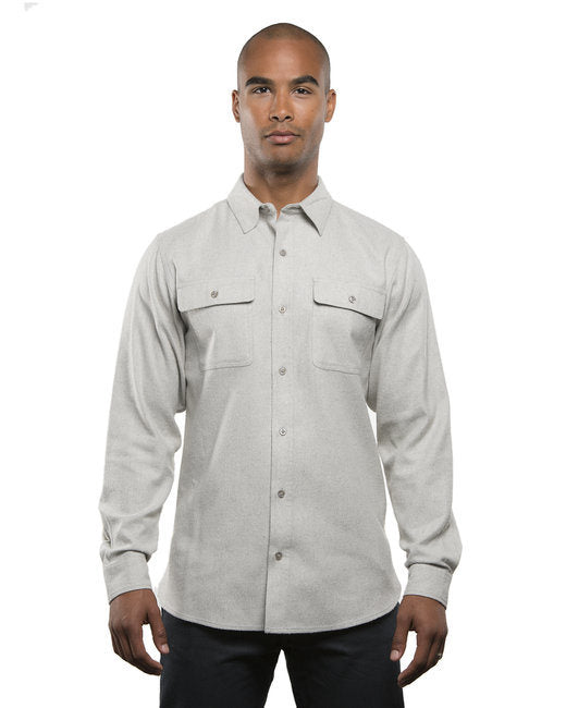 Men's Heavy Solid Flannel Pocket Shirt