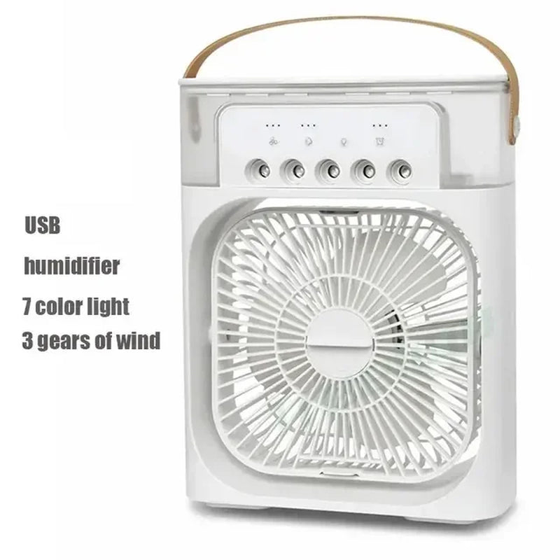 LED 3-in-1 Functioning USB Compatible Portable Air Conditioner Fan Humidifier 