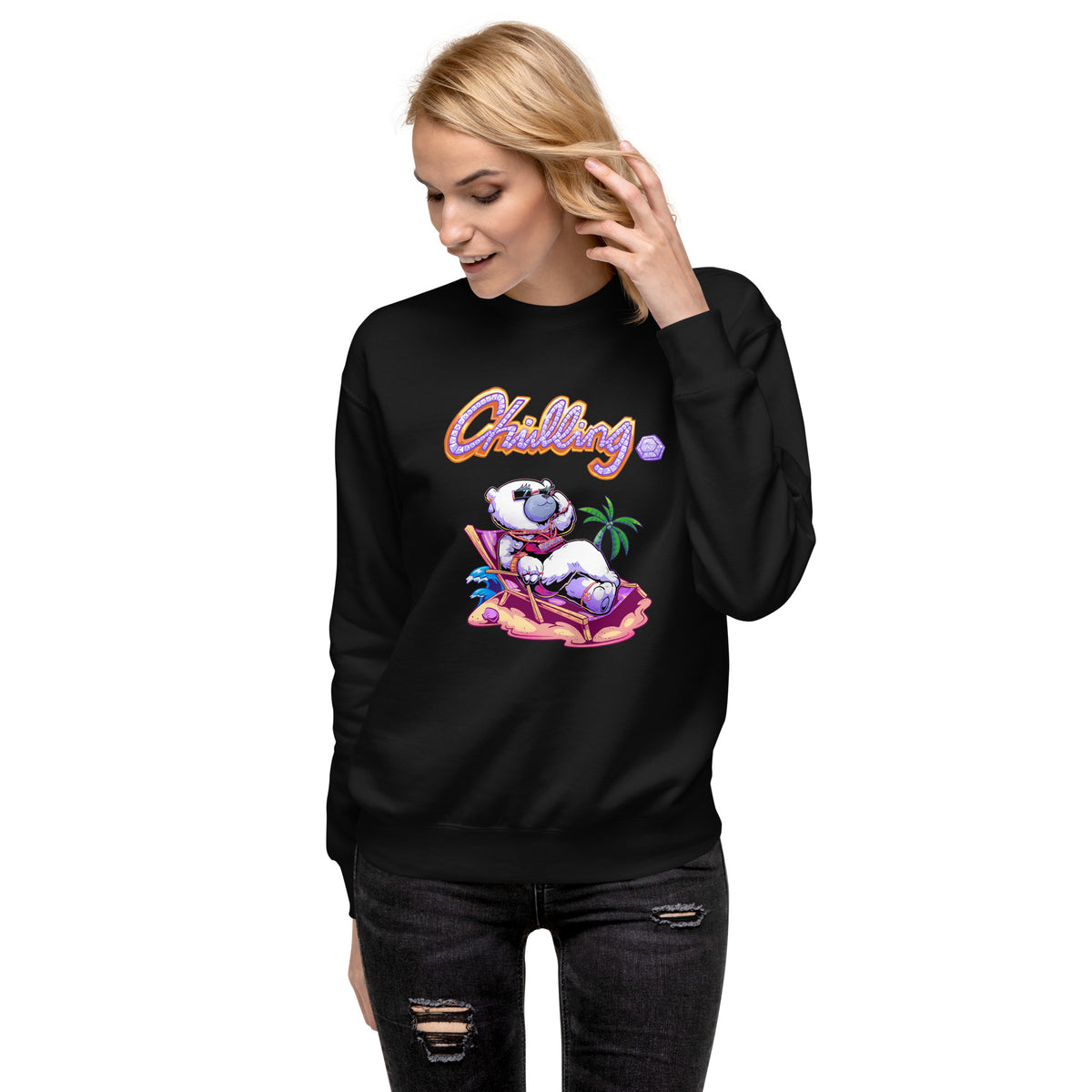 Tropical Chilling Sweatshirt - Lady Polar Bear