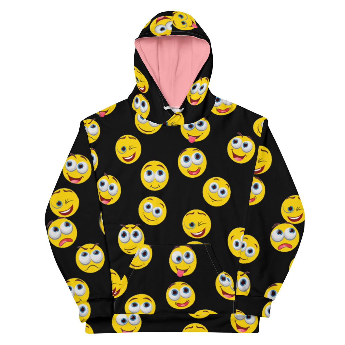 The Joy All Over Me Hoodie - Black w/ Pink Inside Hood